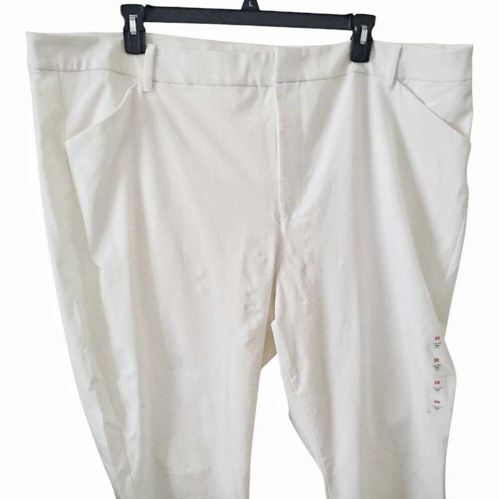 Old Navy Plus Size White Chino Casual Pants Size 28 NwT - Picture 2 of 5